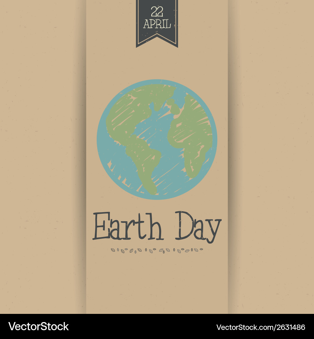 Abstract earth day background with special objects Vector Image