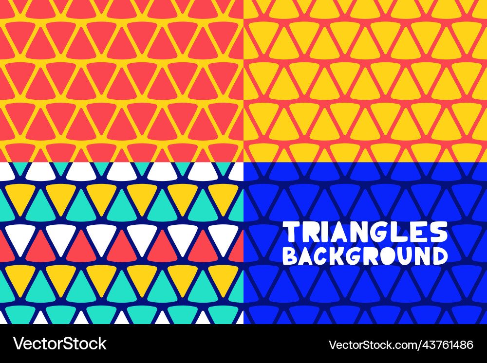 Abstract geometric triangles pattern background Vector Image