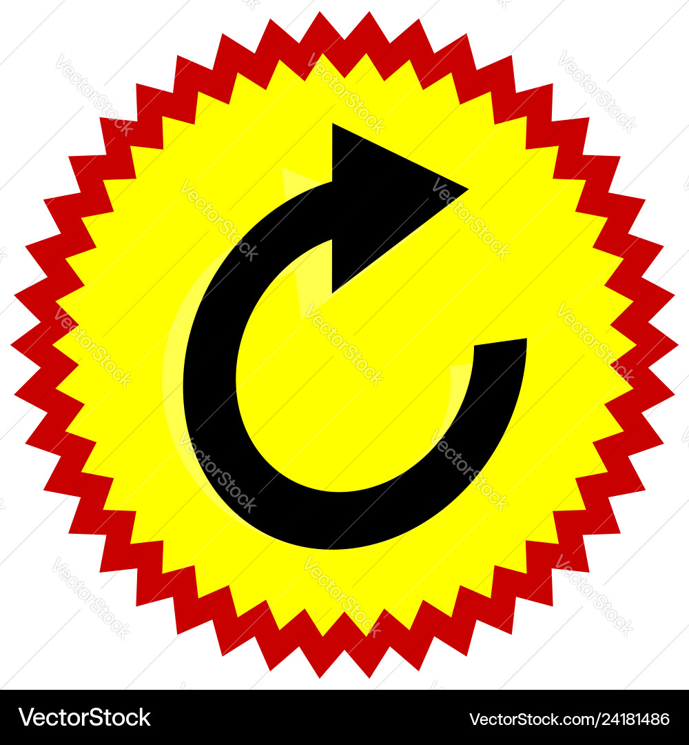 Circular arrow icon revolve rotate iteration Circular arrow icon revolve rotate iteration vector image