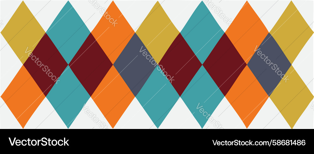 Classic multi-color argyle pattern seamless Vector Image