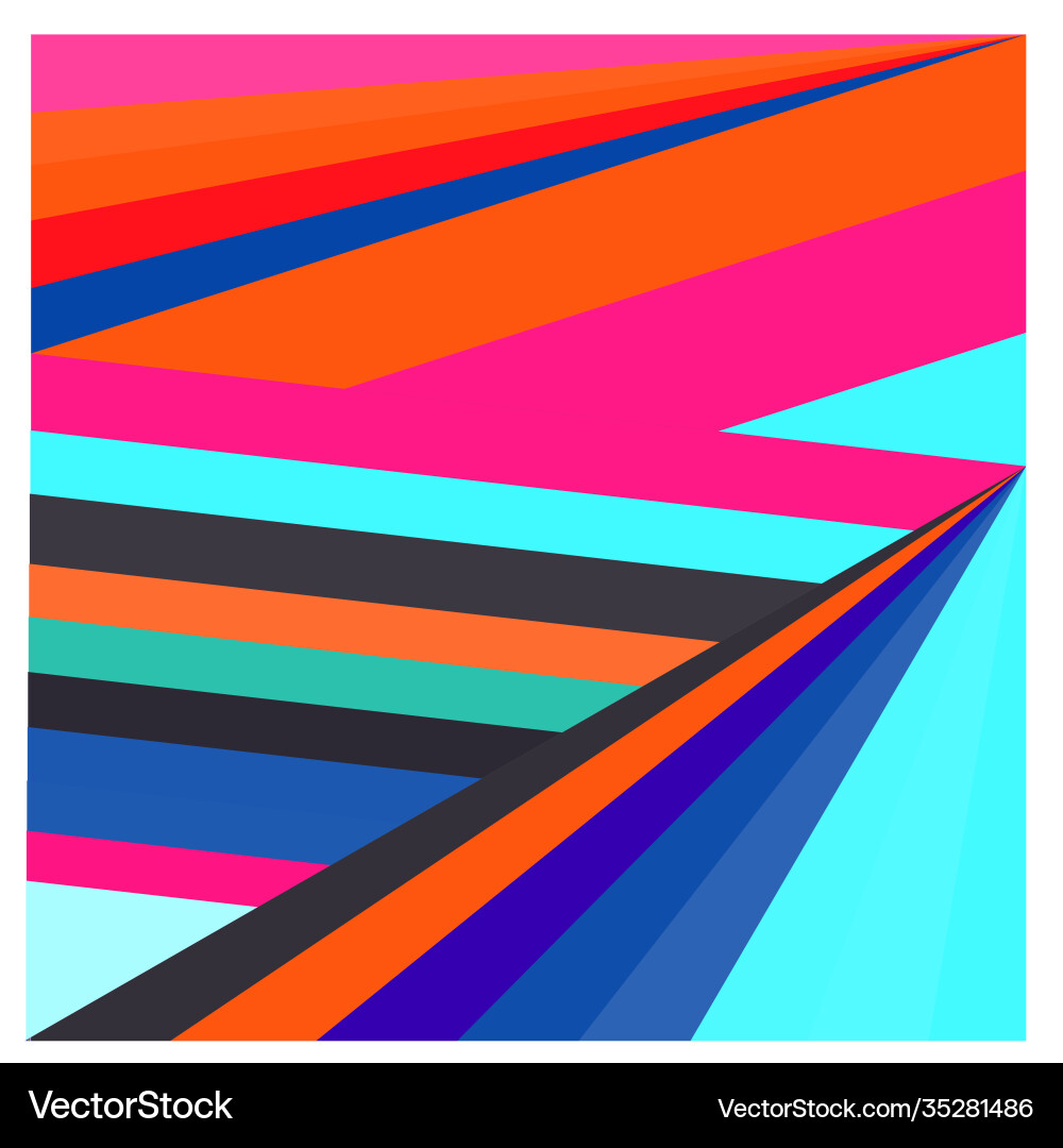 Colorful geometric and curve background pattern Vector Image