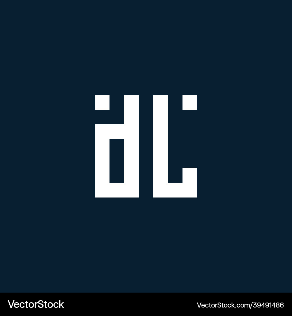 Dl initial monogram logo with geometric style Dl initial monogram logo with geometric style vector image