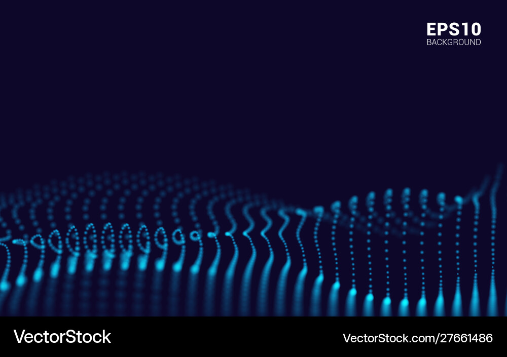Dynamic Particle Waves vector image