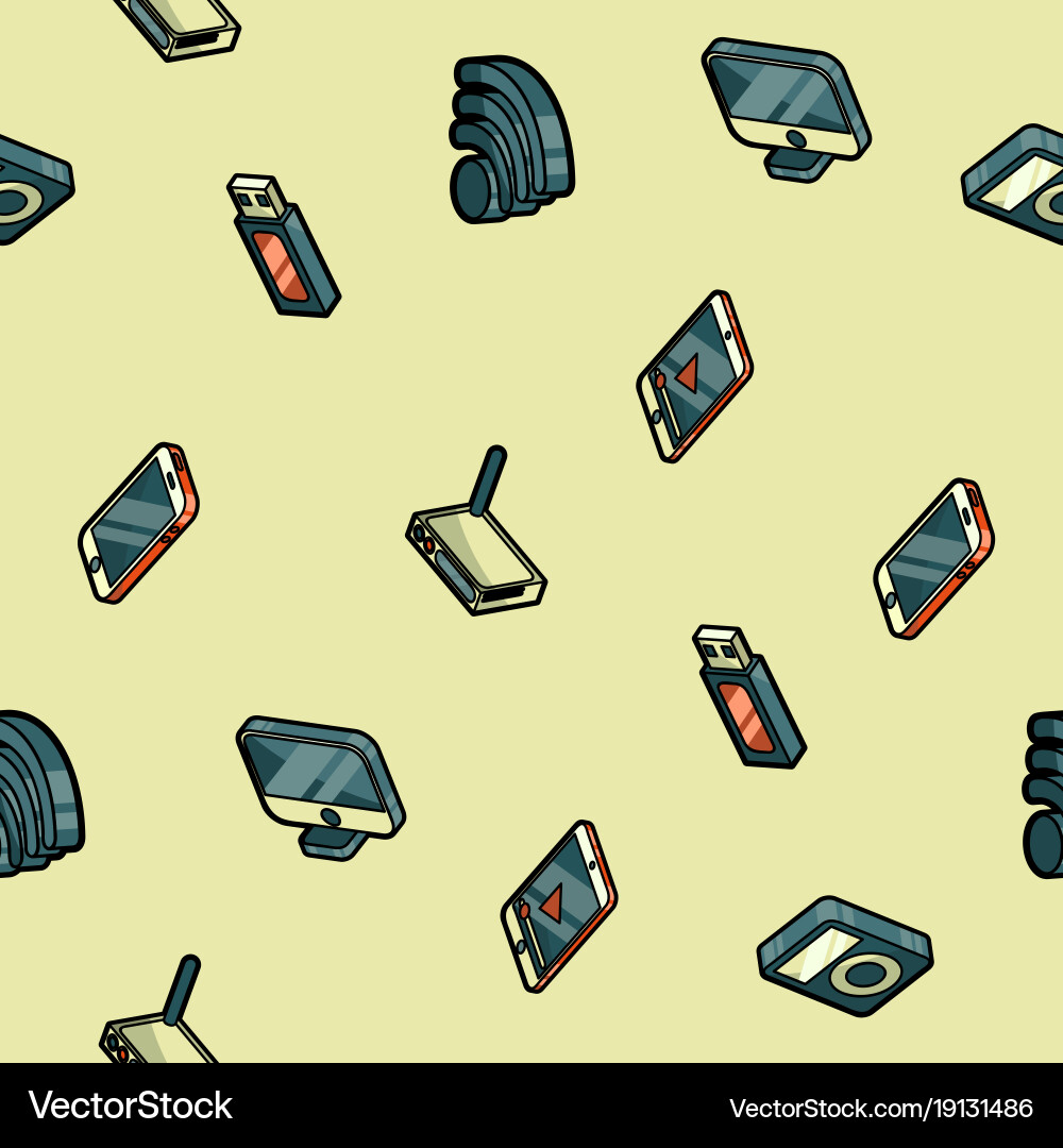 Internet and technology pattern Vector Image