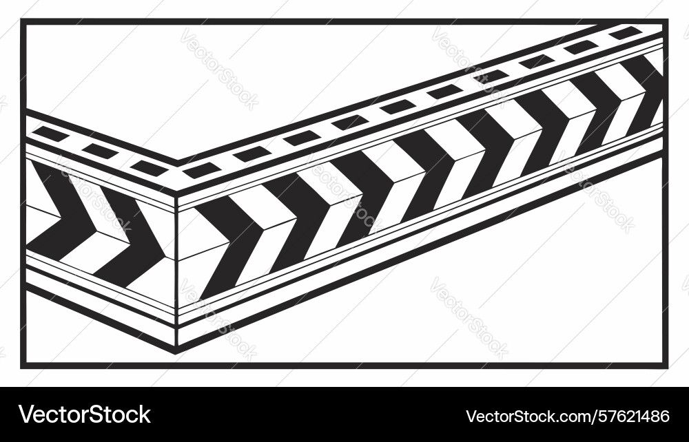 Modern geometric pattern border with repetitive vector image