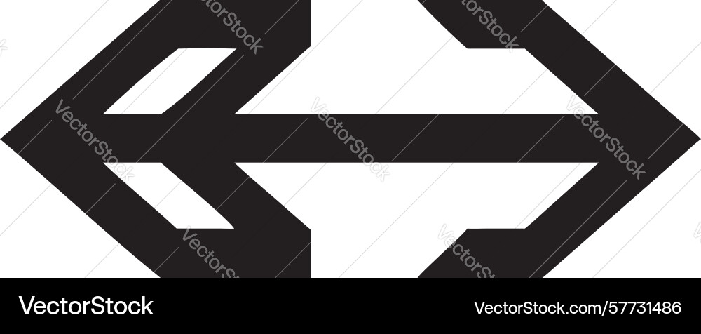 Multi-directional arrow flow system icon design vector image