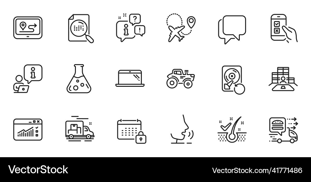 Outline set of search file web traffic Outline set of search file web traffic vector image