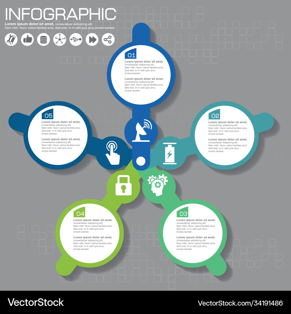 Part report with logo and icons set Vector Image
