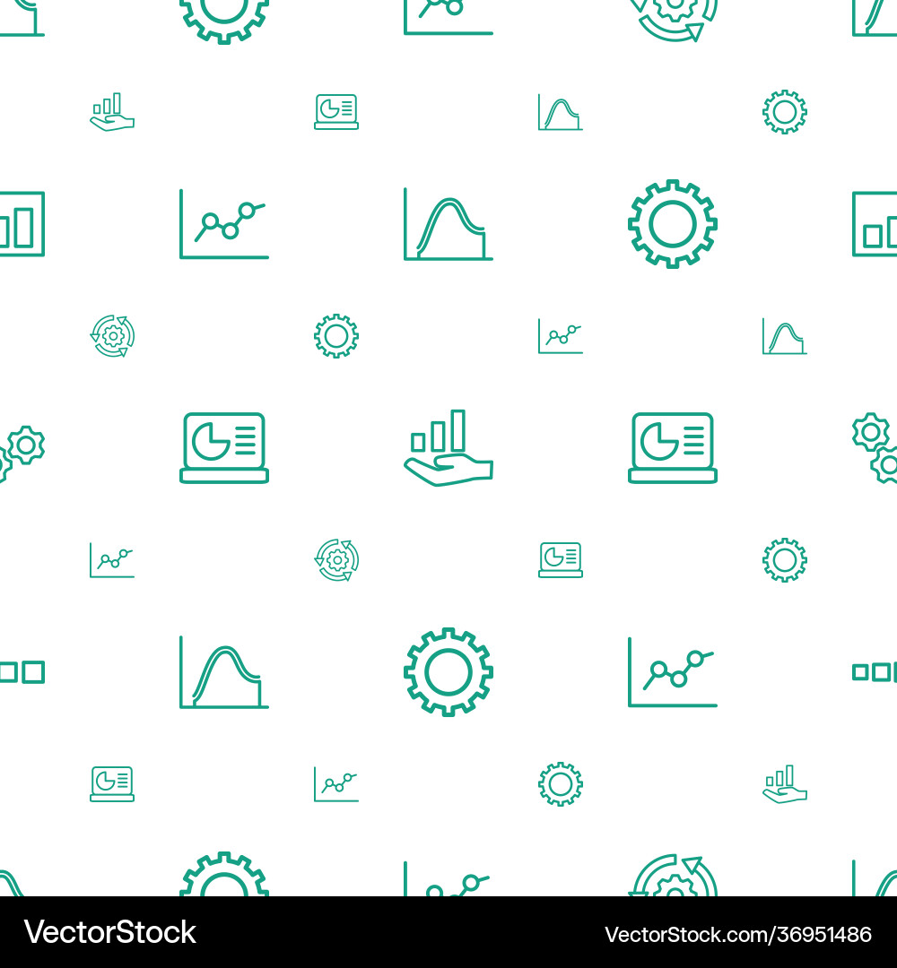 Progress icons pattern seamless white background vector image