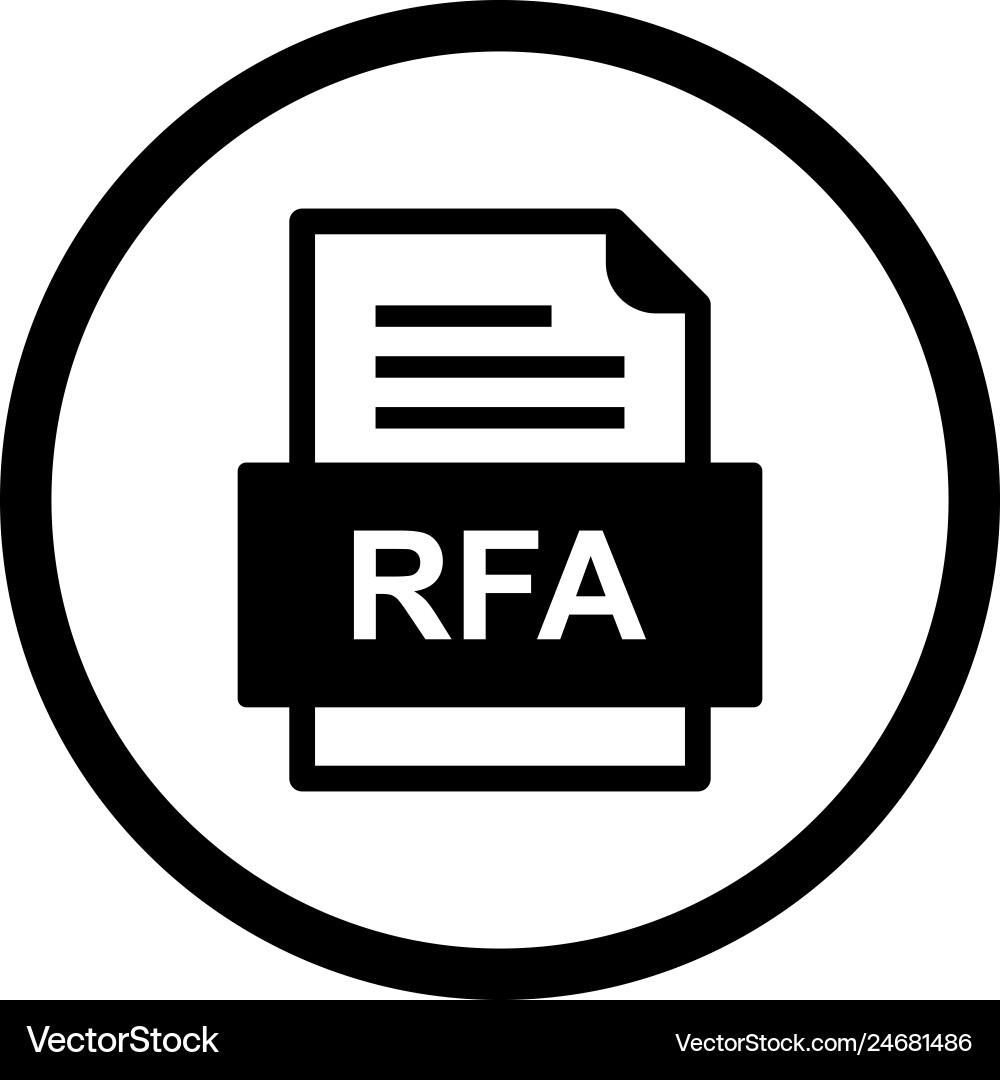Rfa file document icon vector image