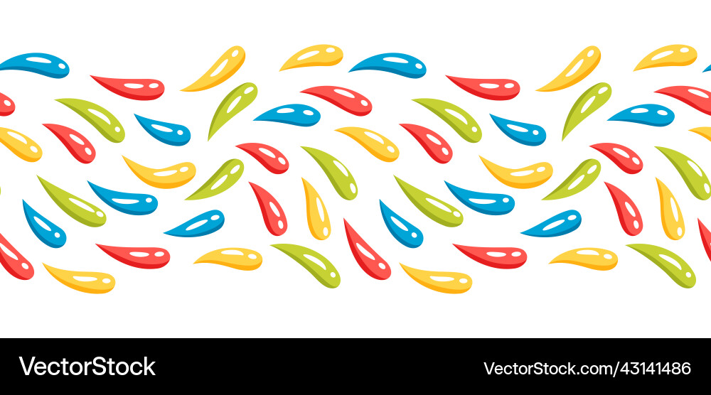 Seamless pattern with curly colored droplets Seamless pattern with curly colored droplets vector image