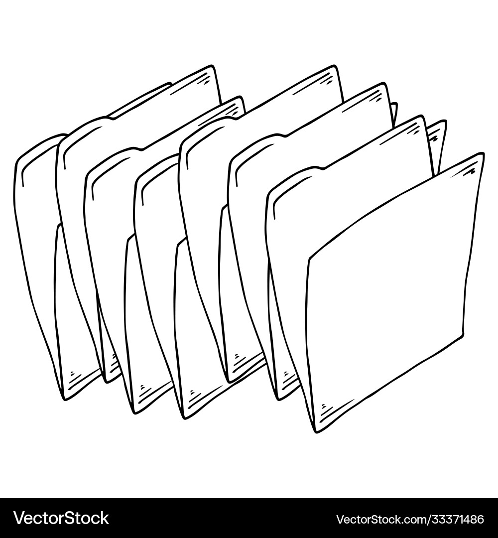 Set folder for files icon documents Set folder for files icon documents vector image