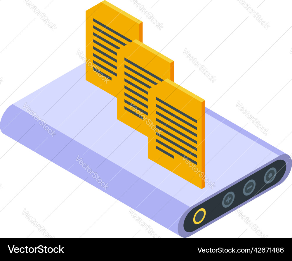 Software ssd icon isometric laptop code Software ssd icon isometric laptop code vector image