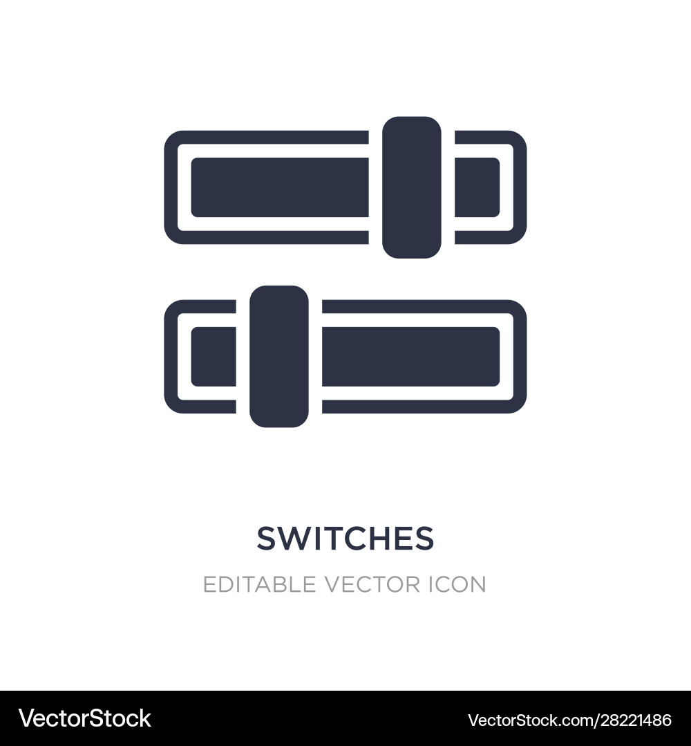 Switches icon on white background simple element Switches icon on white background simple element vector image