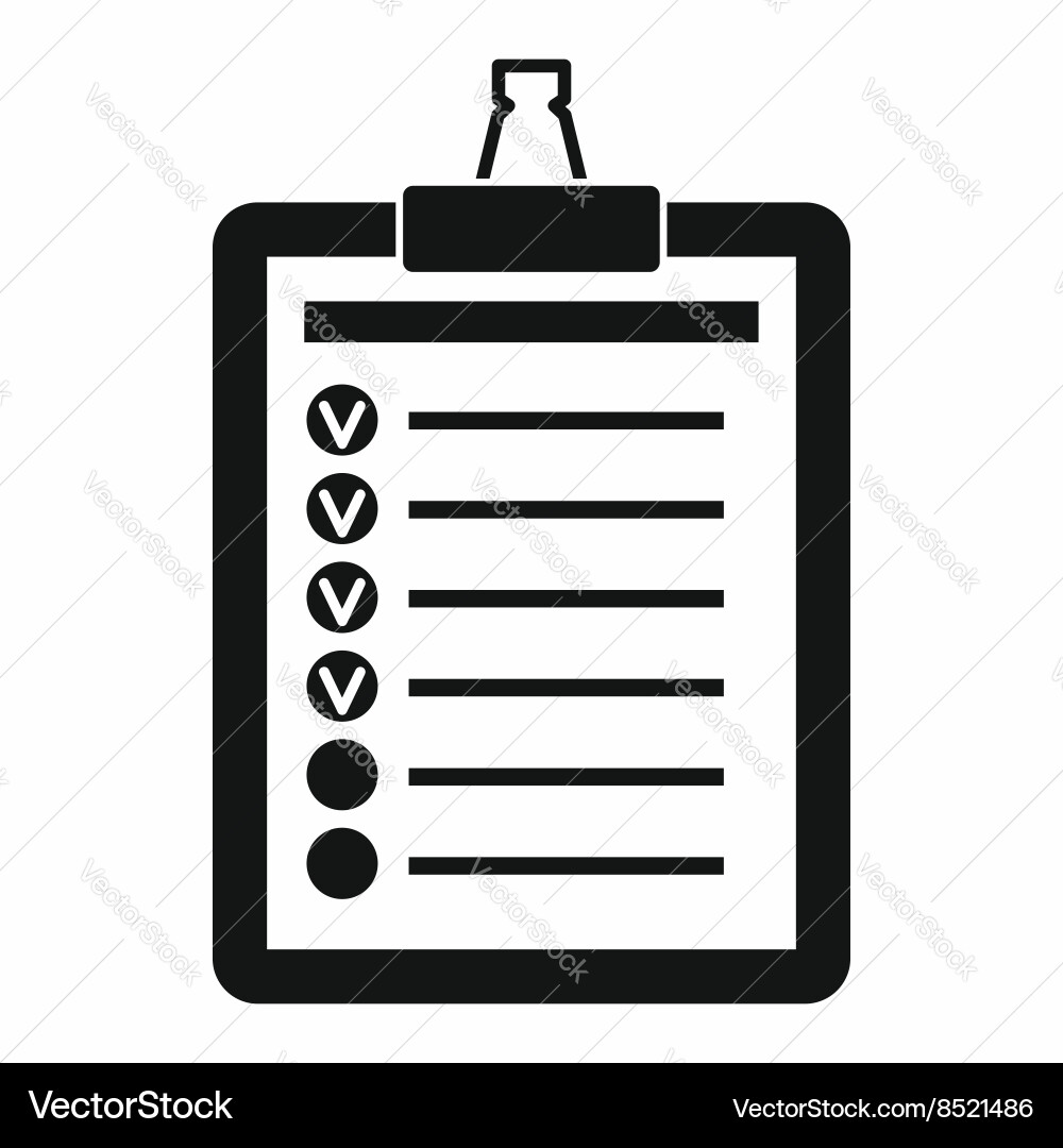 To do list icon simple style vector image