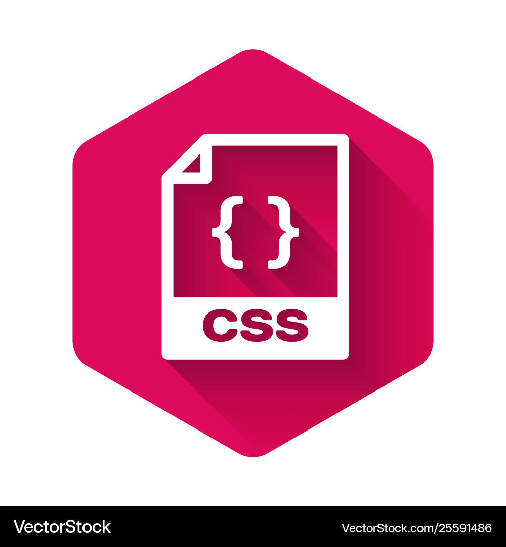 White css file document icon download button White css file document icon download button vector image