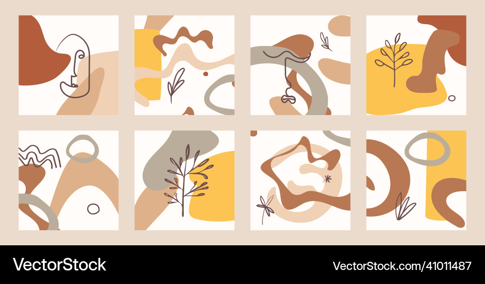 A set of backgrounds with abstract shapes A set of backgrounds with abstract shapes vector image