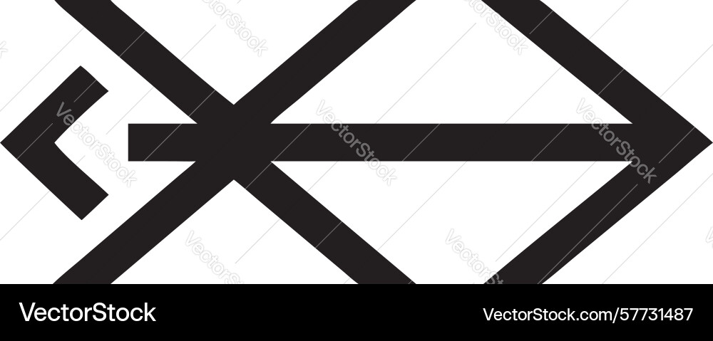 Abstract branching arrow future paths icon design vector image