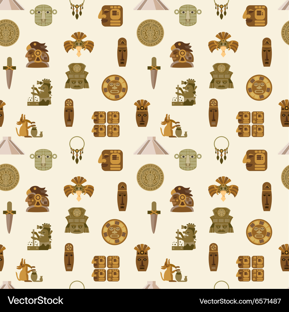 Ancient Mayan Pattern Vector Image