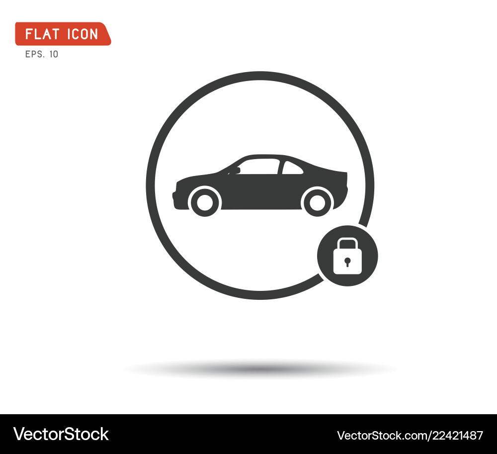 Car lock icon eps Car lock icon eps vector image