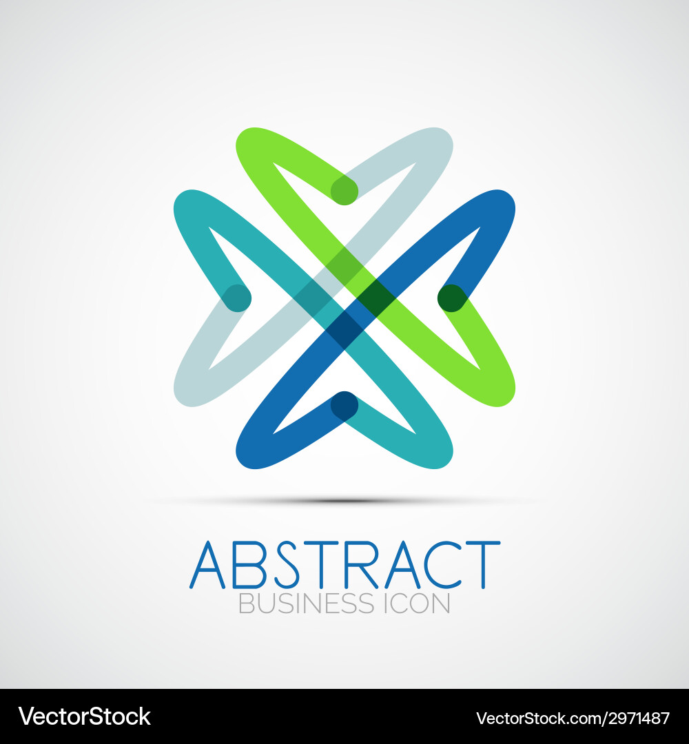 Connected Line Loop Logo vector image