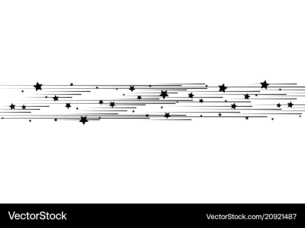 Dynamic Speed Lines with Stars vector image