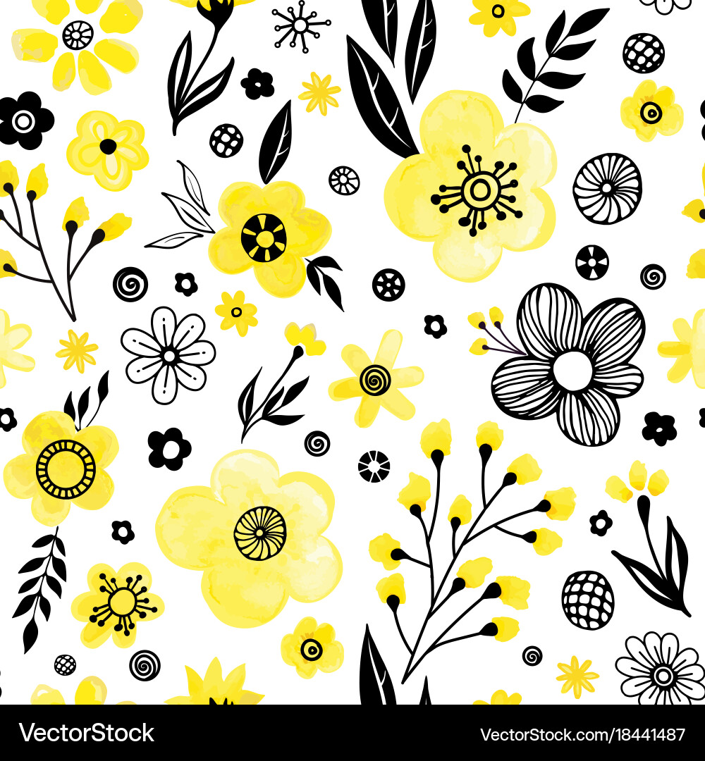 Floral Spring Pattern Vector Image