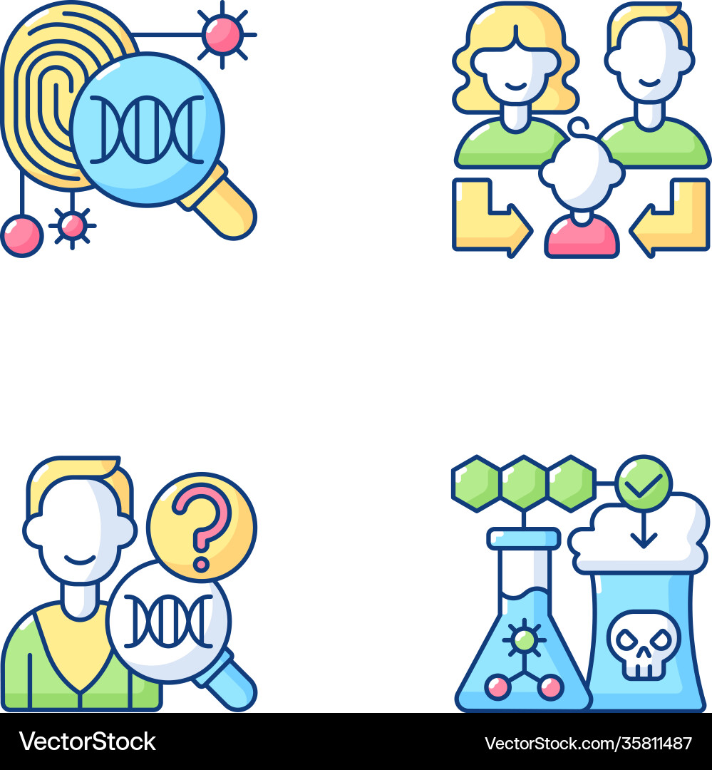 Human reproduction rgb color icons set Human reproduction rgb color icons set vector image