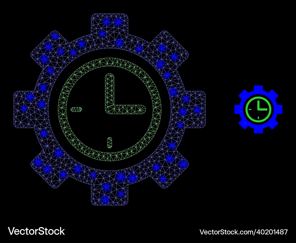 Mesh net clock setup wheel with glare wire Mesh net clock setup wheel with glare wire vector image