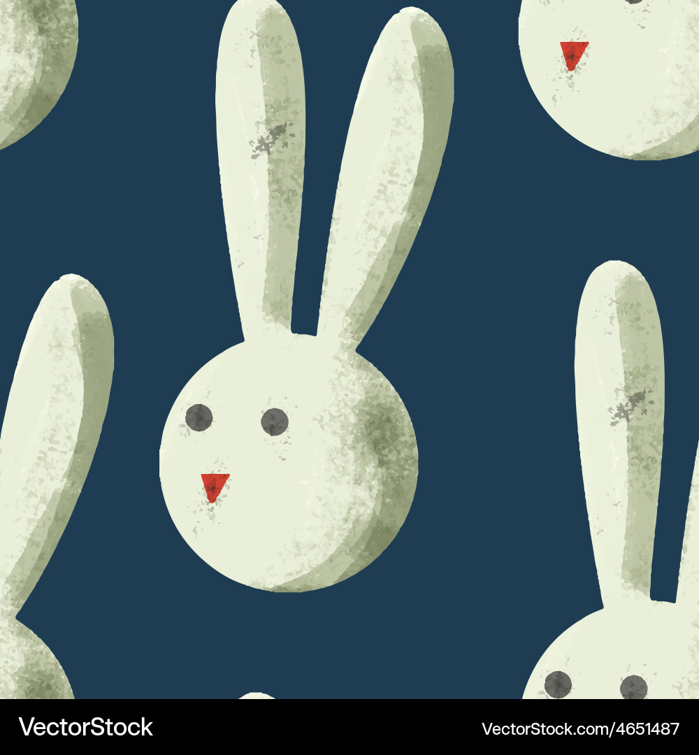 Pattern with rabbits vector image
