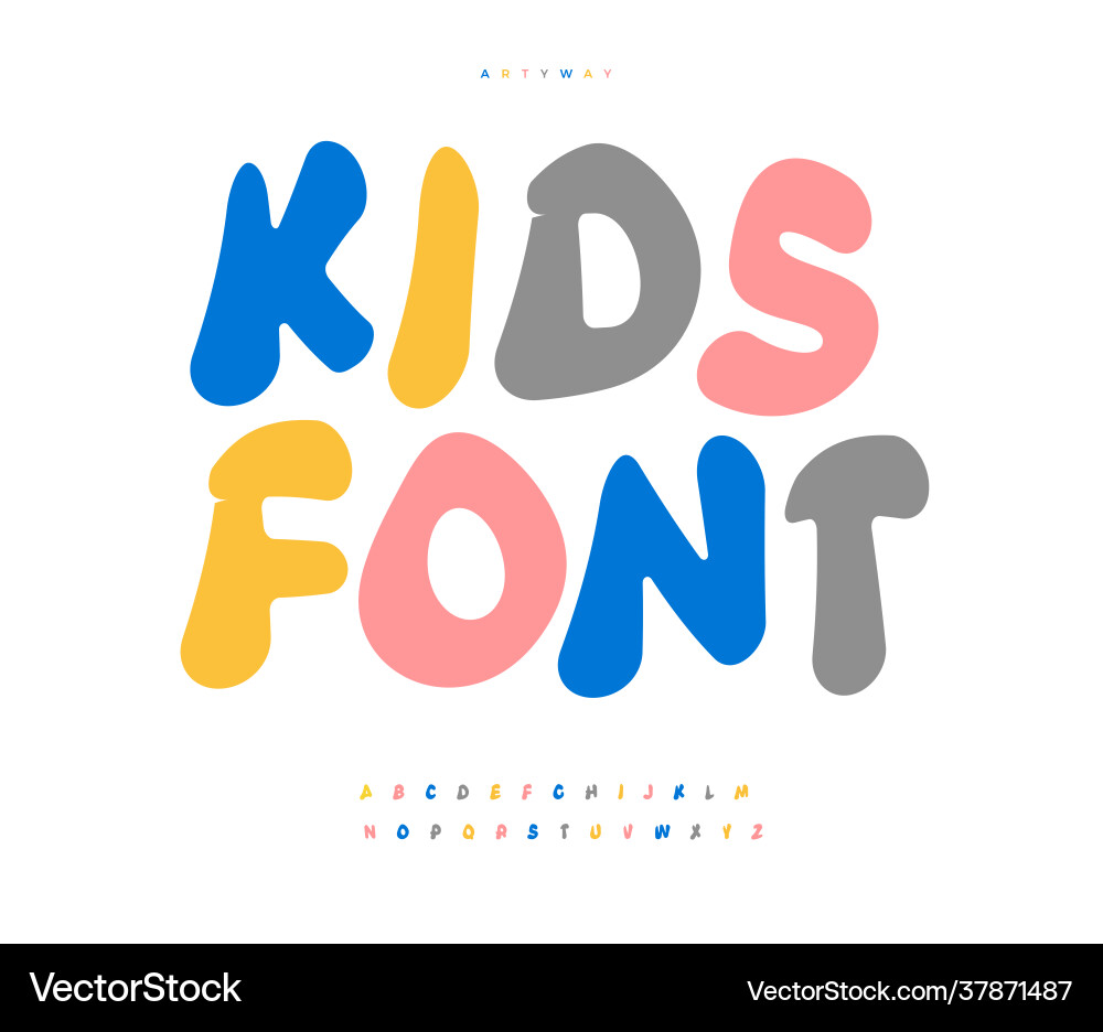 Plasticine color alphabet cartoon and funny colour Plasticine color alphabet cartoon and funny colour vector image
