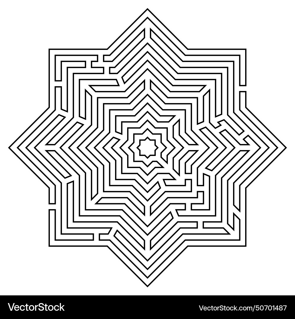 Polygon labyrinth maze game Polygon labyrinth maze game vector image