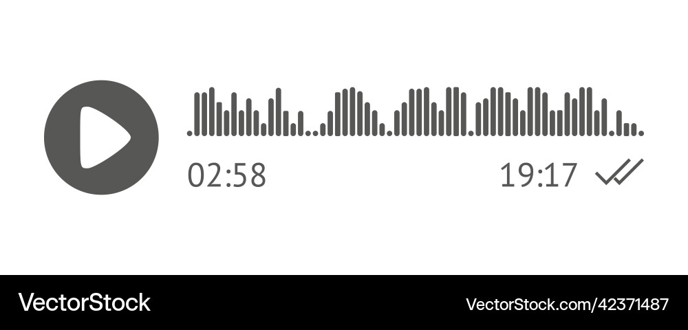 Recording of audio message template ui element Recording of audio message template ui element vector image