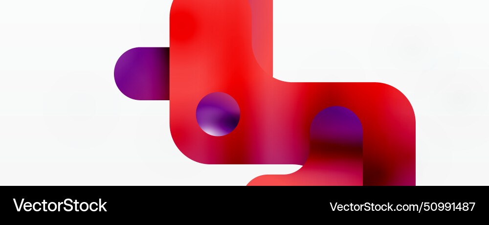 Red and purple ribbon with a circle Red and purple ribbon with a circle vector image