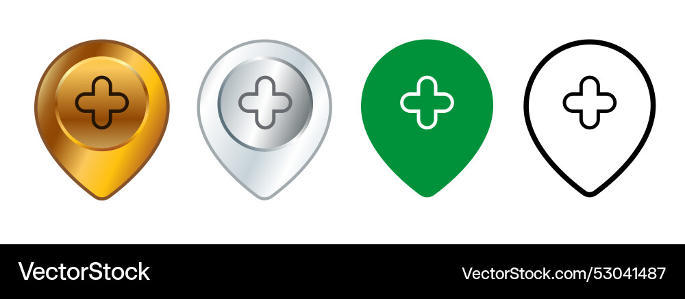 Route für die Navigation des Krankenhauses Route für die Navigation des Krankenhauses vektorbild
