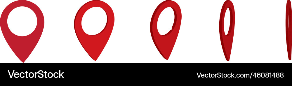 3d realistic location map pin gps pointer markers 3d realistic location map pin gps pointer markers vector image