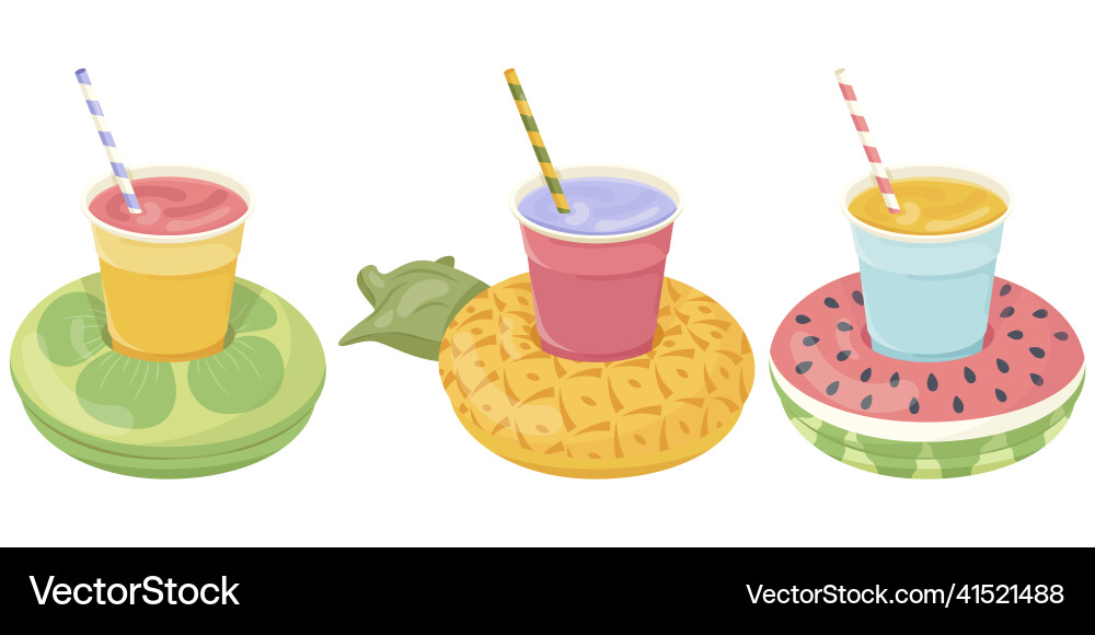 A set of inflatable mattress icons in various Vector Image