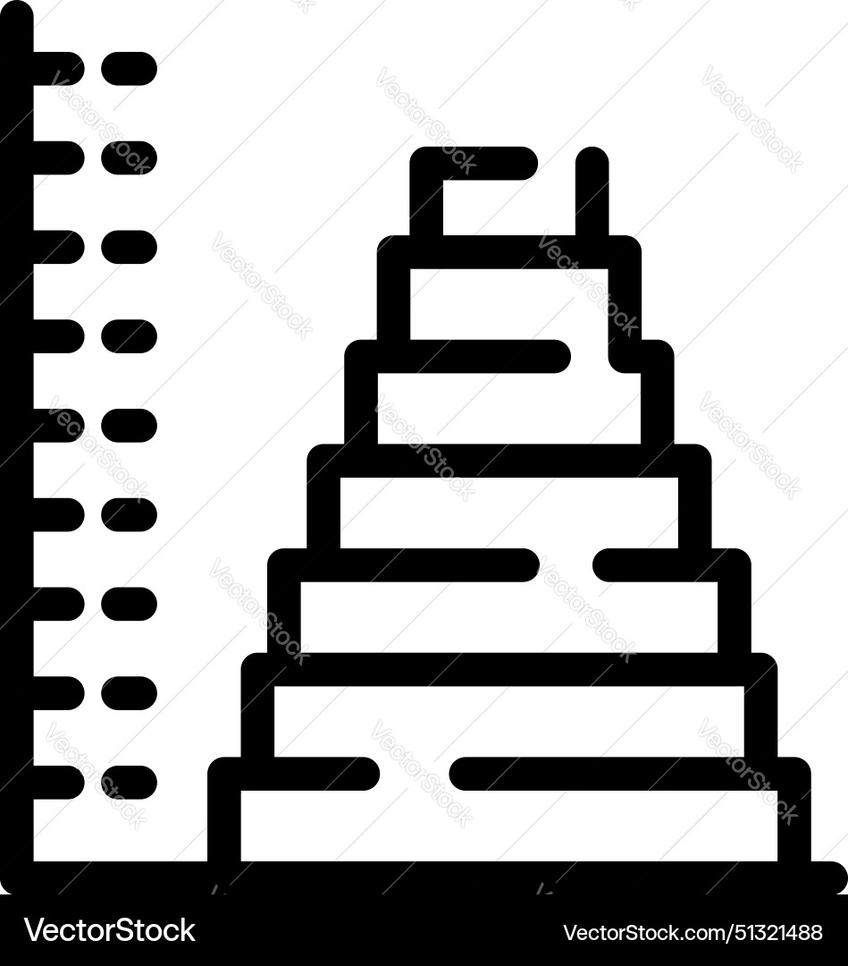 Abstract step progress bar icon Abstract step progress bar icon vector image