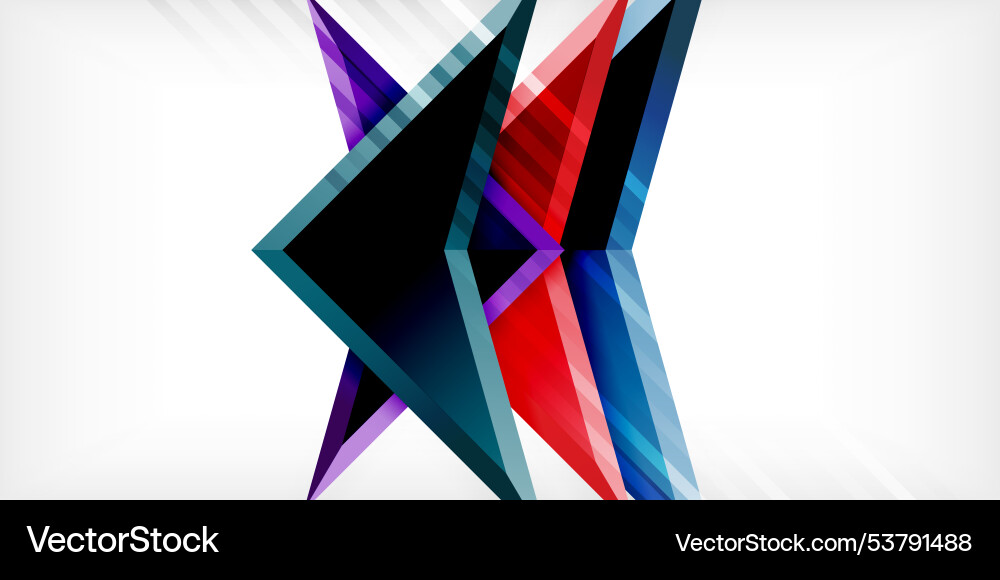 Arrows with 3d effect abstract background Vector Image
