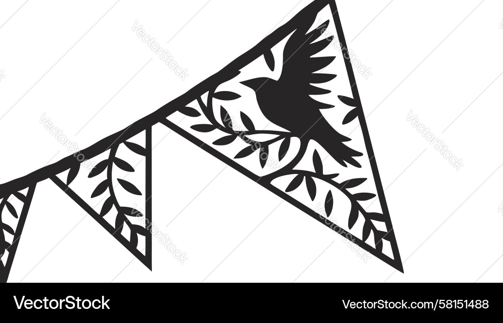 Avian Flag - Bird in Triangle Vector Image