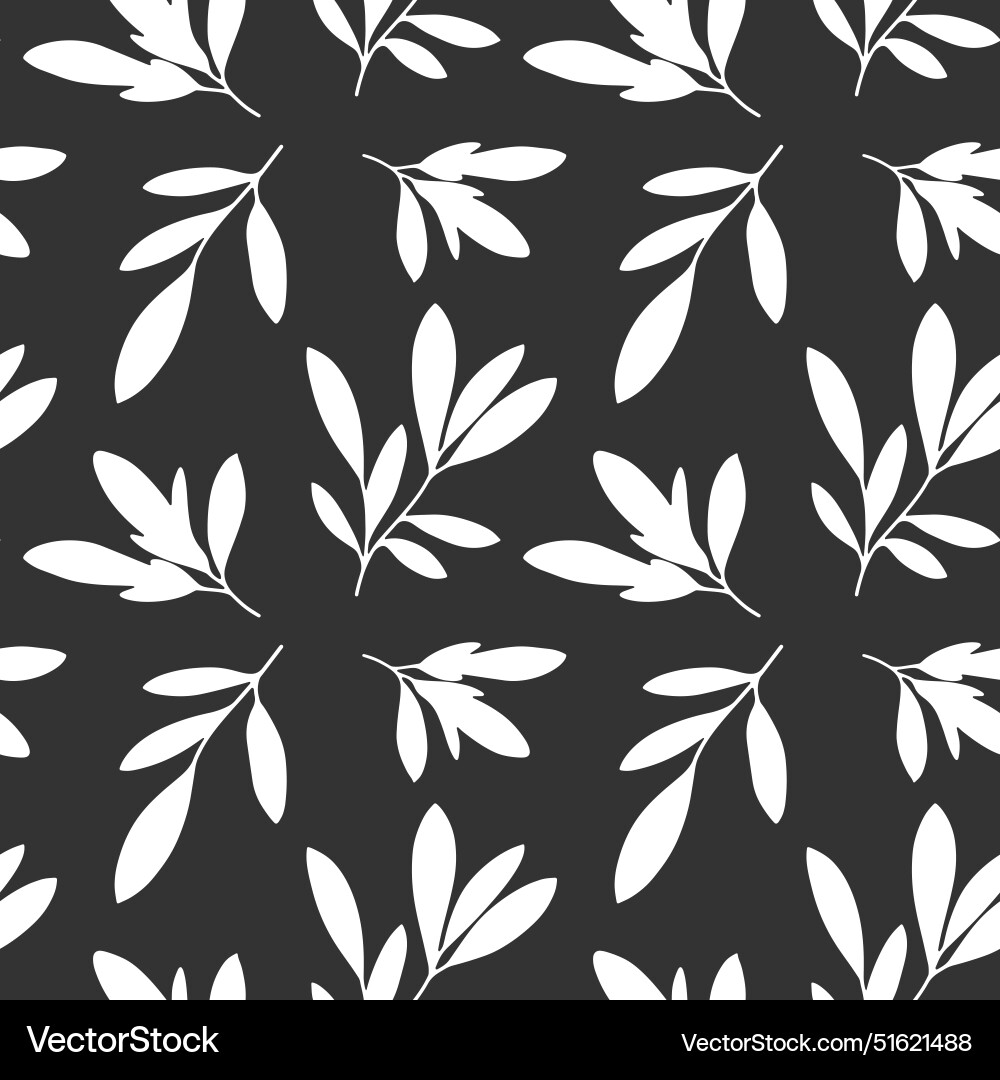 Botanical seamless pattern with branches Vector Image