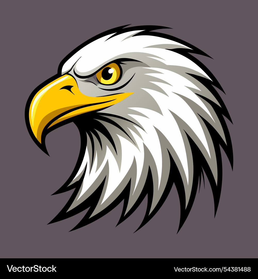 Cartoon Eagle Head Icon – Royalty-Free Vector | VectorStock, image size:1000x1080