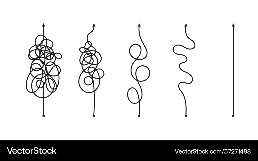 Chaos simplifying problem solving and business vector image