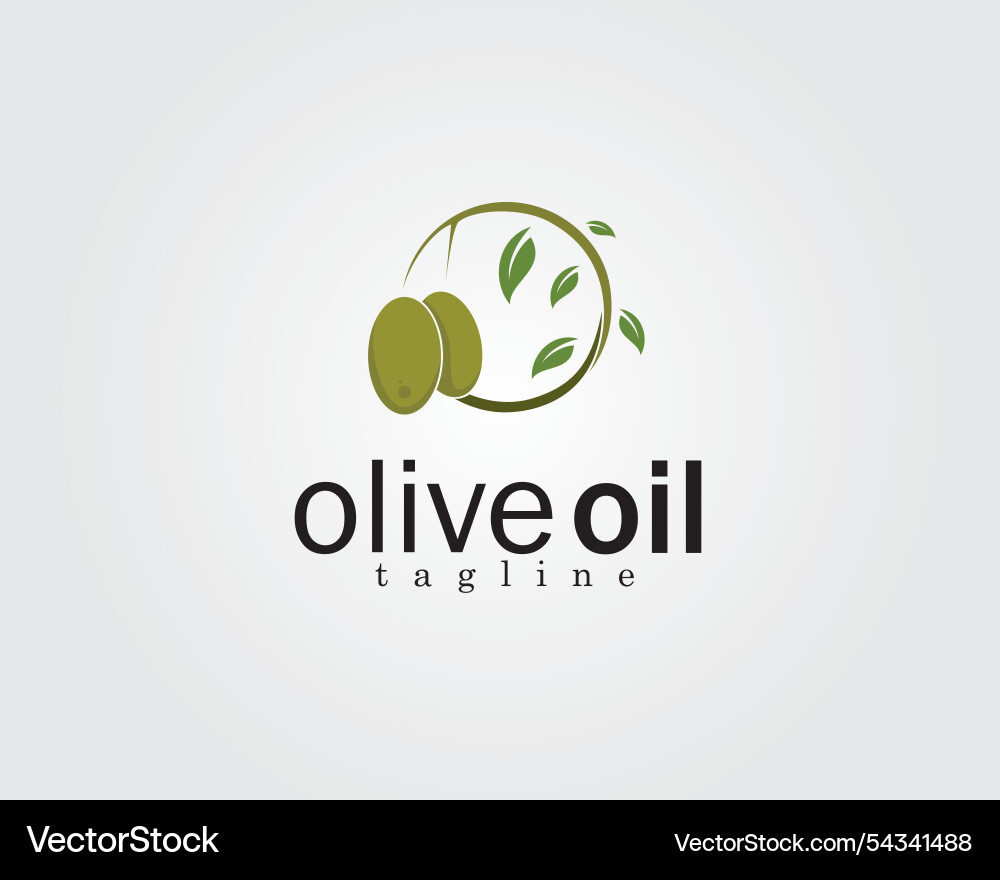 Create two olives hanging from a circular twig Create two olives hanging from a circular twig Vector Image