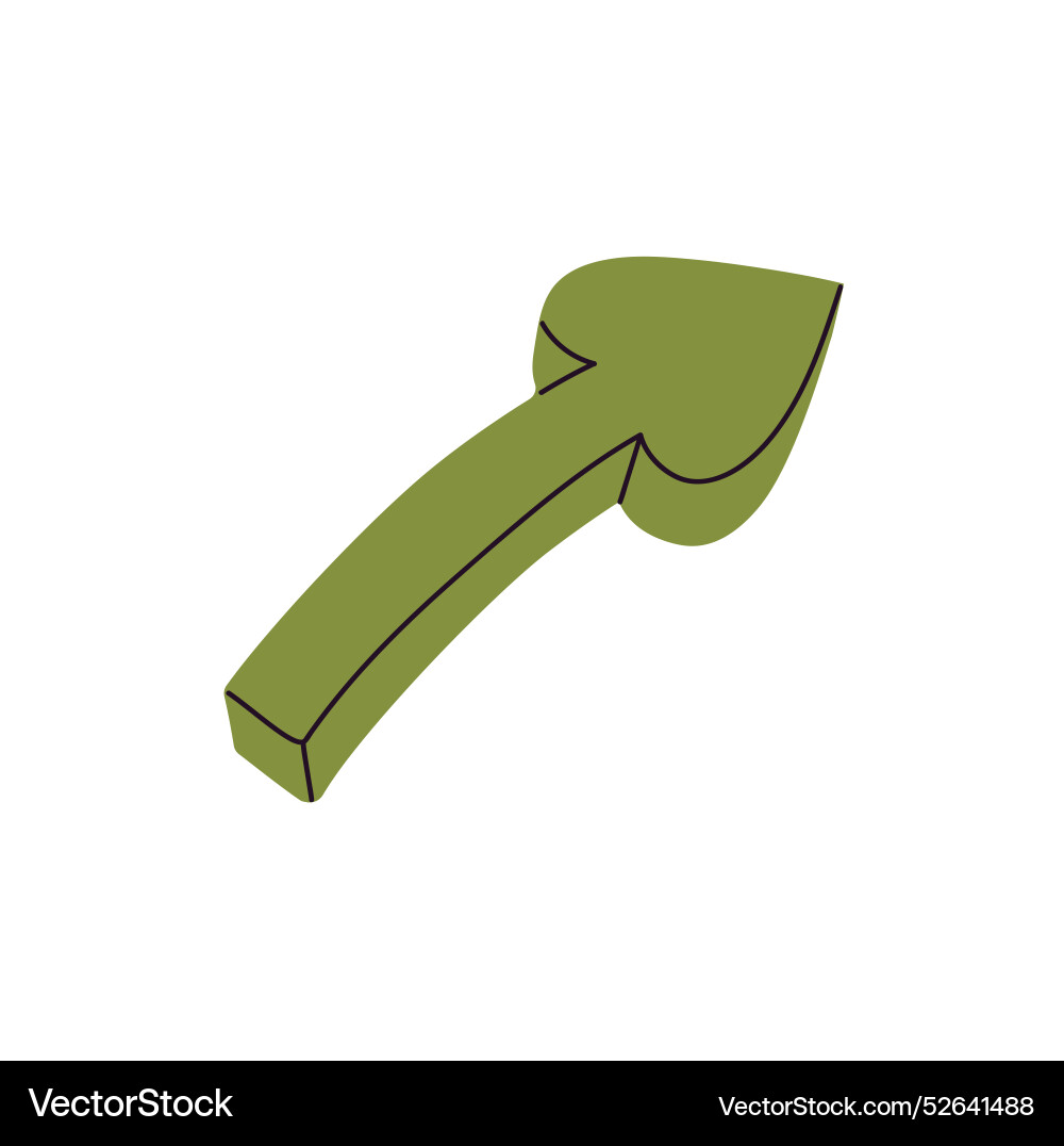 Curved arrow showing route direction cursor Curved arrow showing route direction cursor vector image
