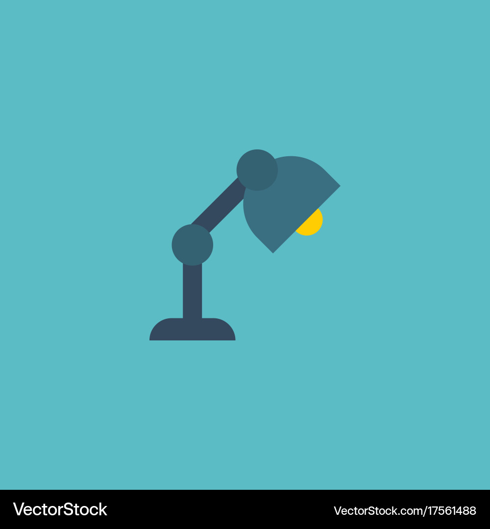 Flat icon table lamp element Vector Image