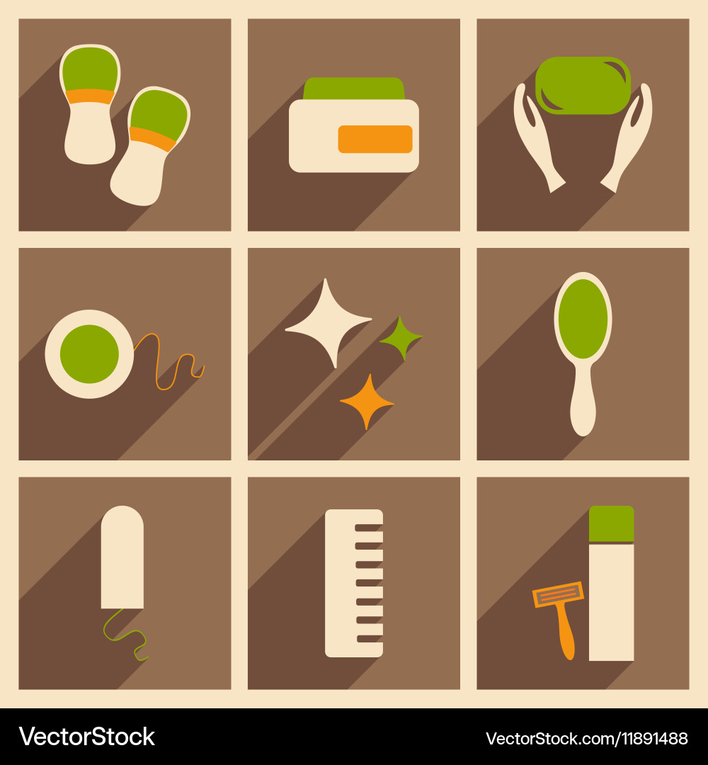 Flat with shadow concept and mobile application Vector Image