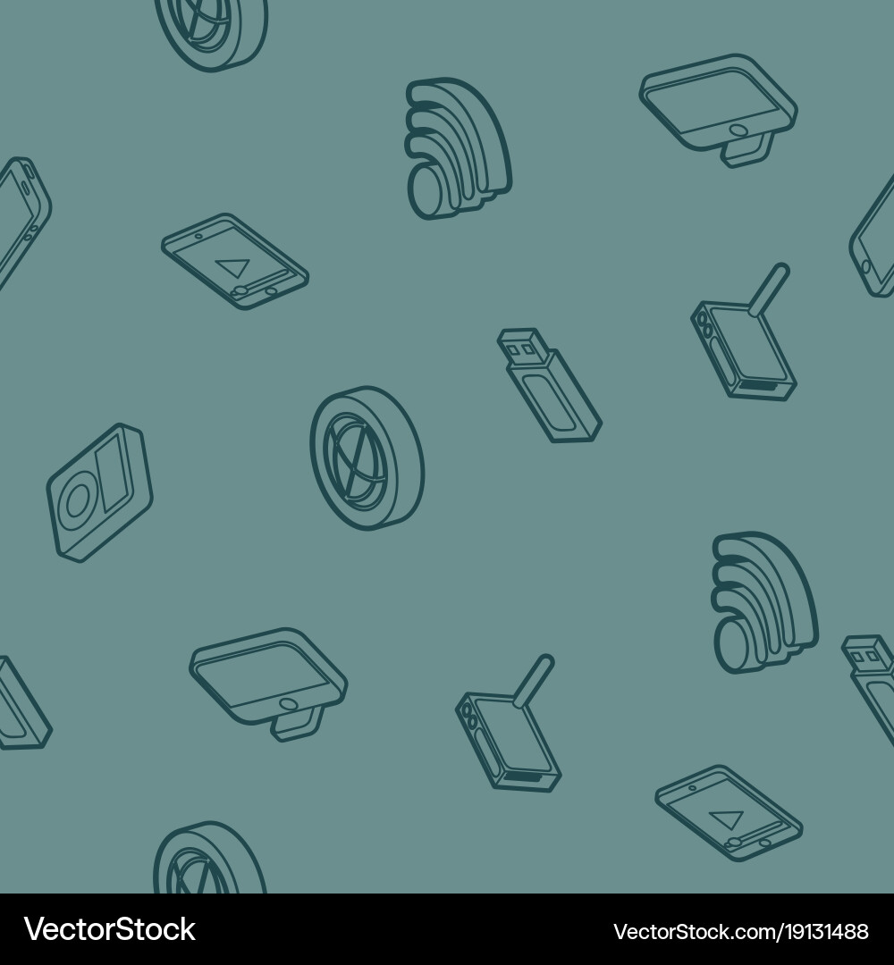 Internet and technology pattern Vector Image
