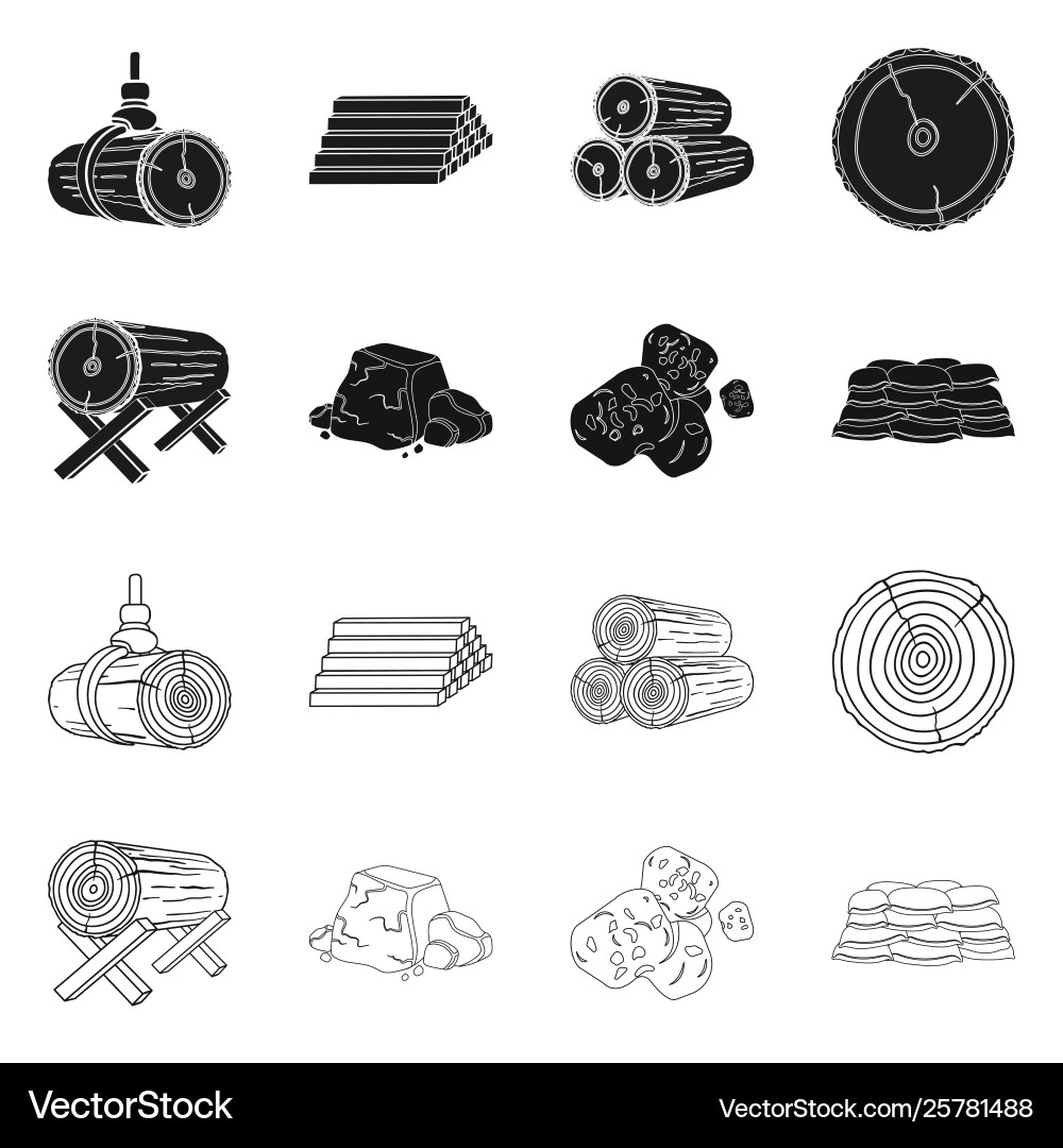 Isolated object material and cement symbol Vector Image
