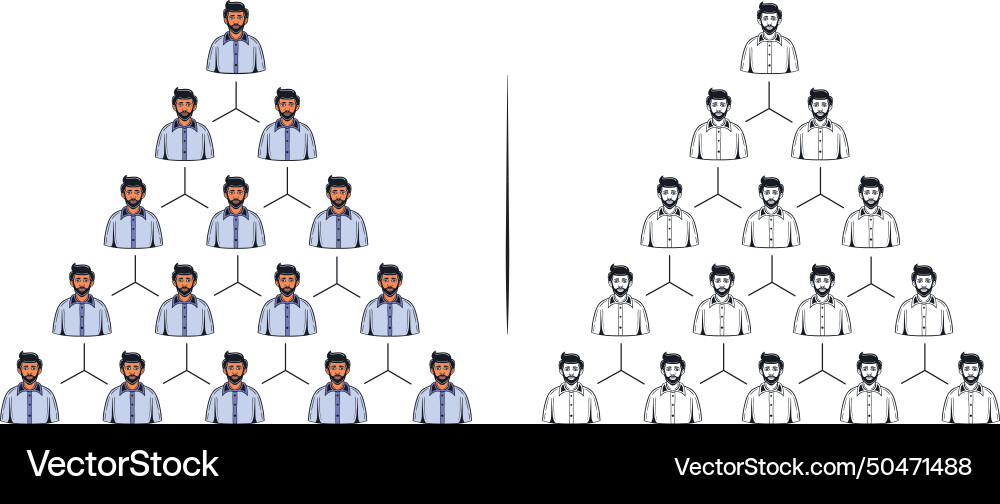 Organisation hierarchy structure Organisation hierarchy structure Vector Image